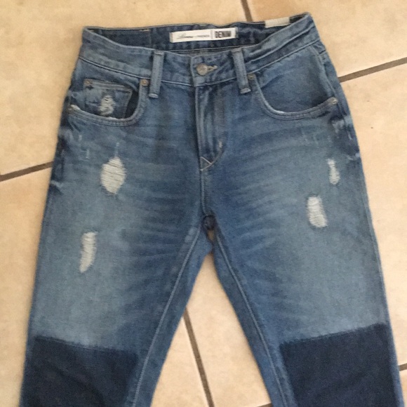 Lovers + Friends Denim Jeans w/Patchwork - Picture 2 of 4